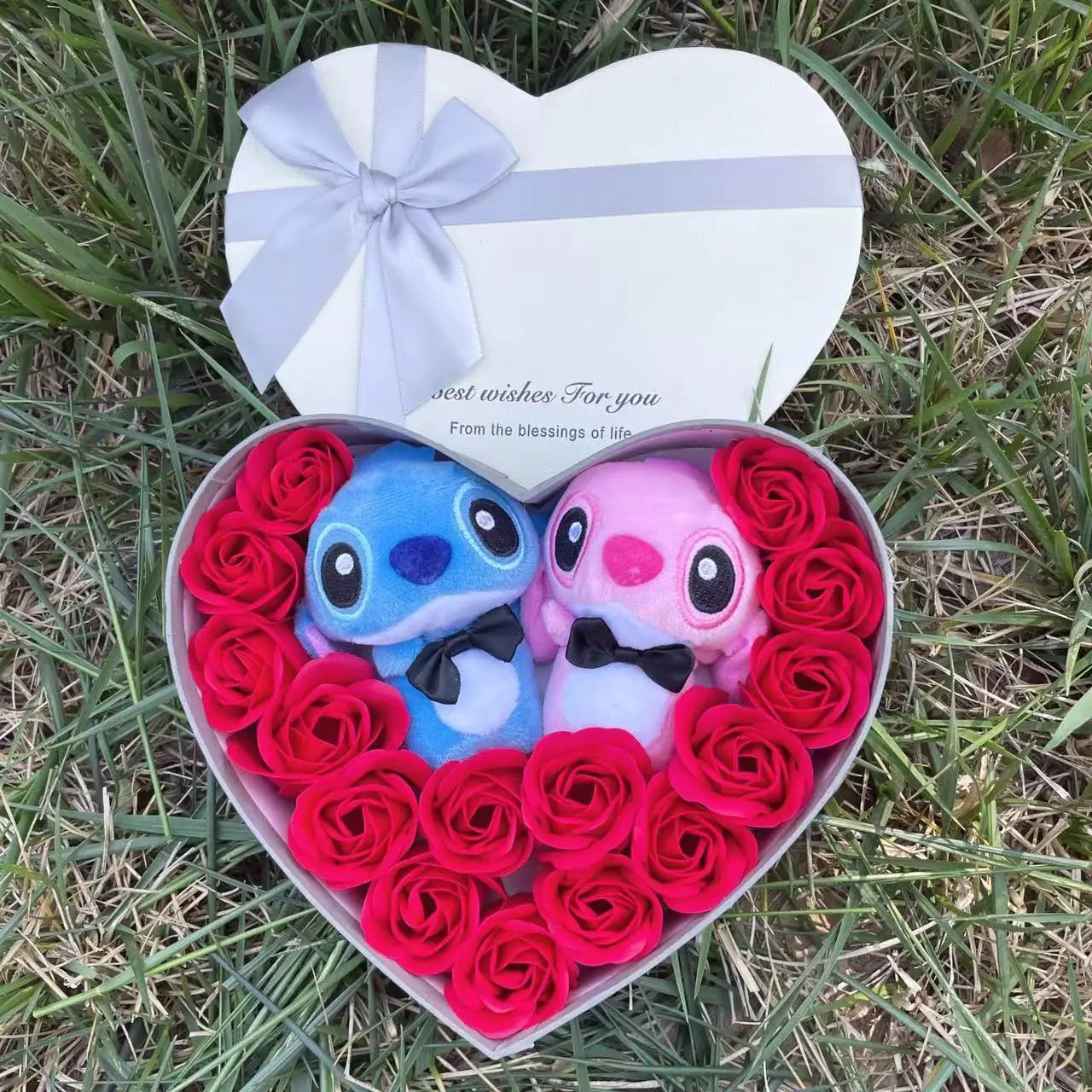 Lelo and Stitch Heart Plush Gift Box