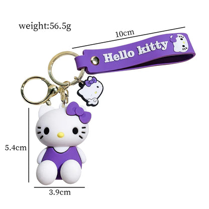 Hello Kitty Kawaii Silicone Doll Keychain 🎀