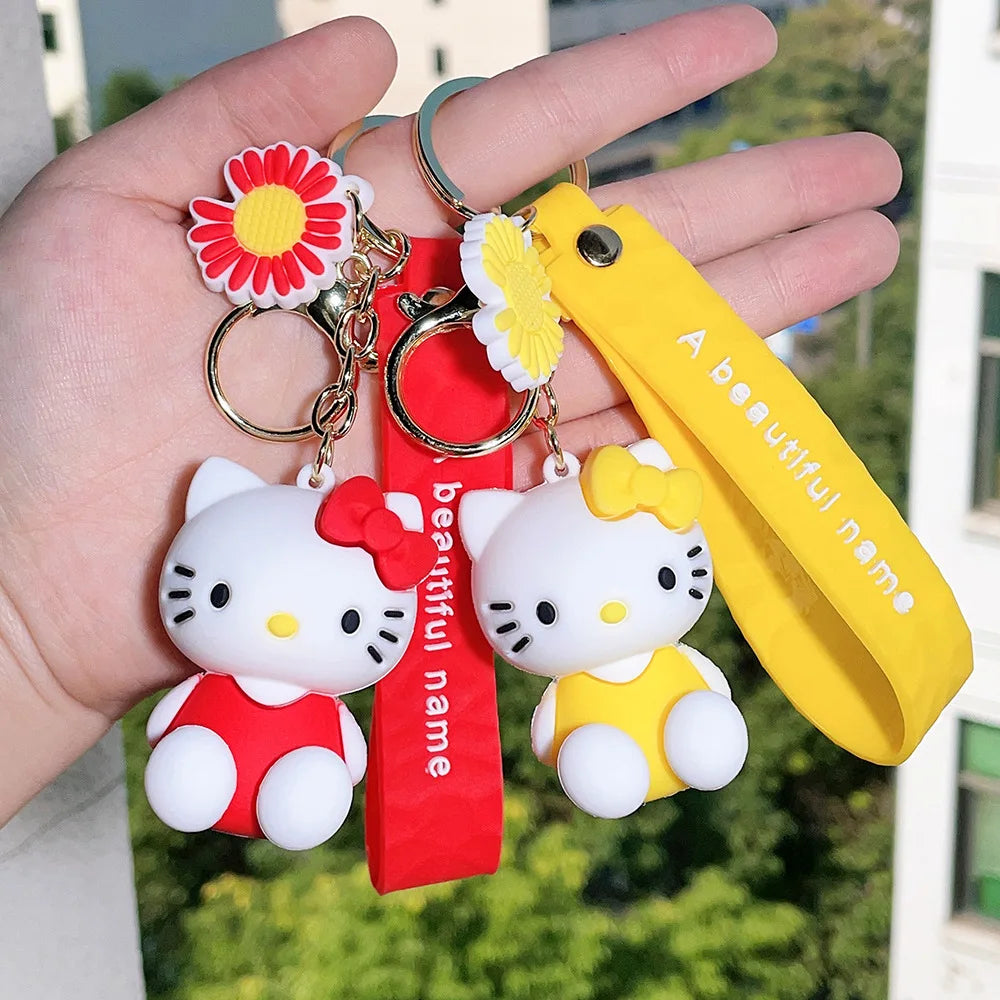Hello Kitty Kawaii Silicone Doll Keychain 🎀