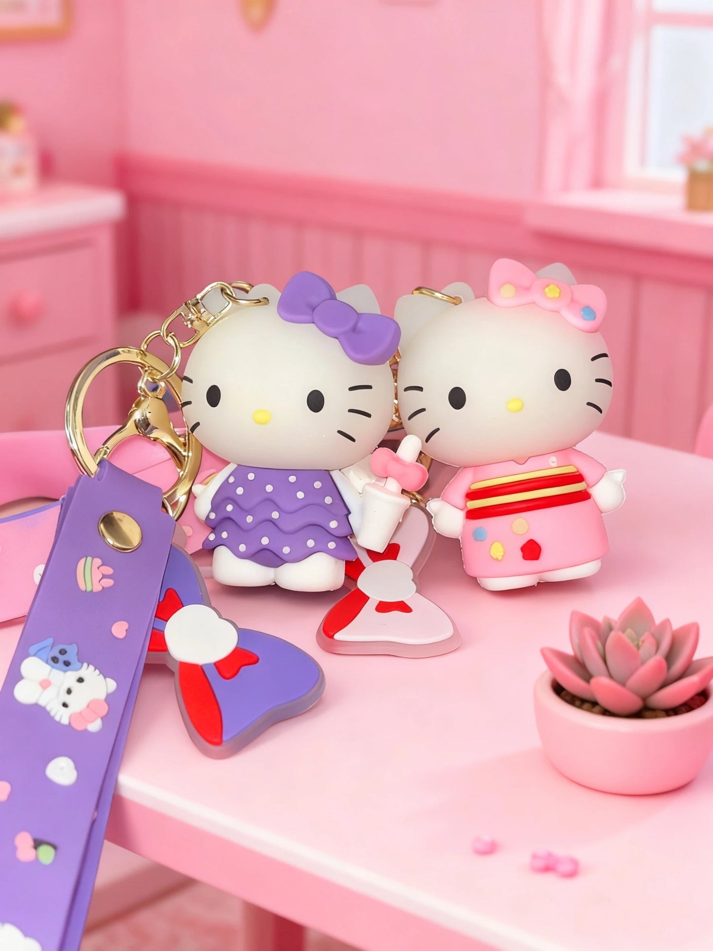 Hello Kitty Kawaii Charm Keychain & Bag Pendant 🎀