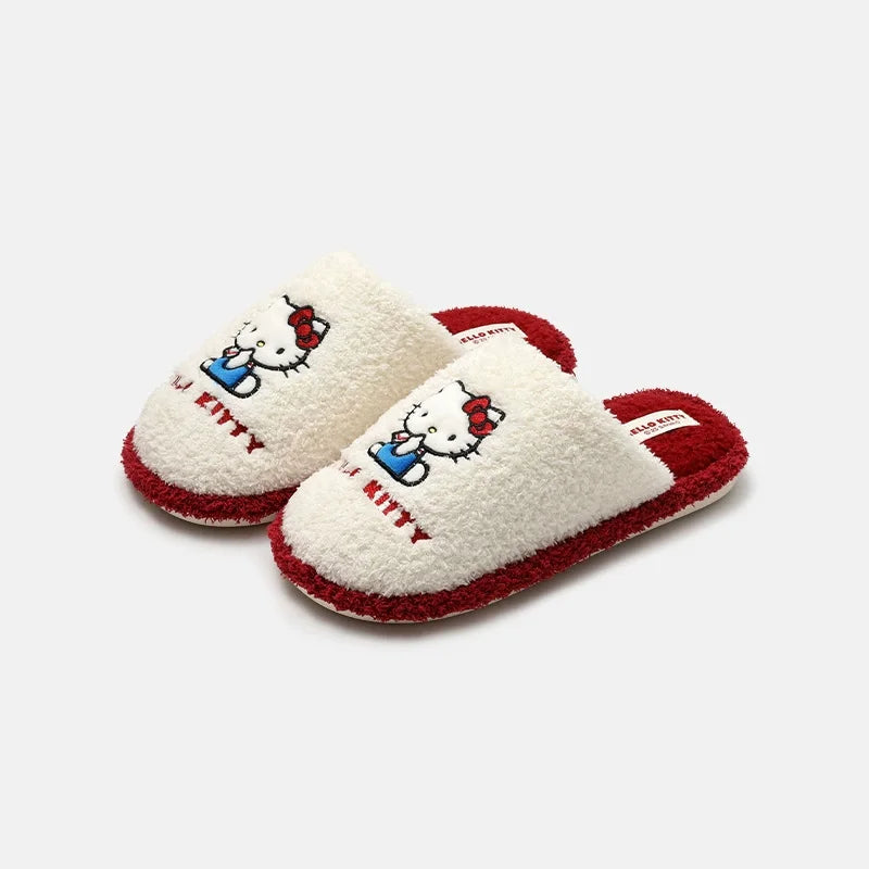 Hello Kitty Plush Slippers (Warm Cotton, Kawaii Home Slippers)