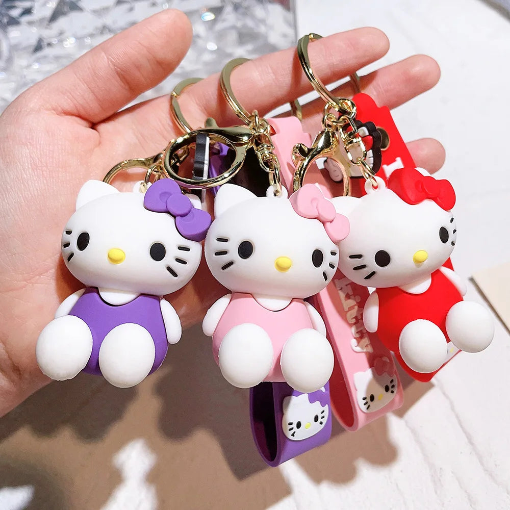 Hello Kitty Kawaii Silicone Doll Keychain 🎀
