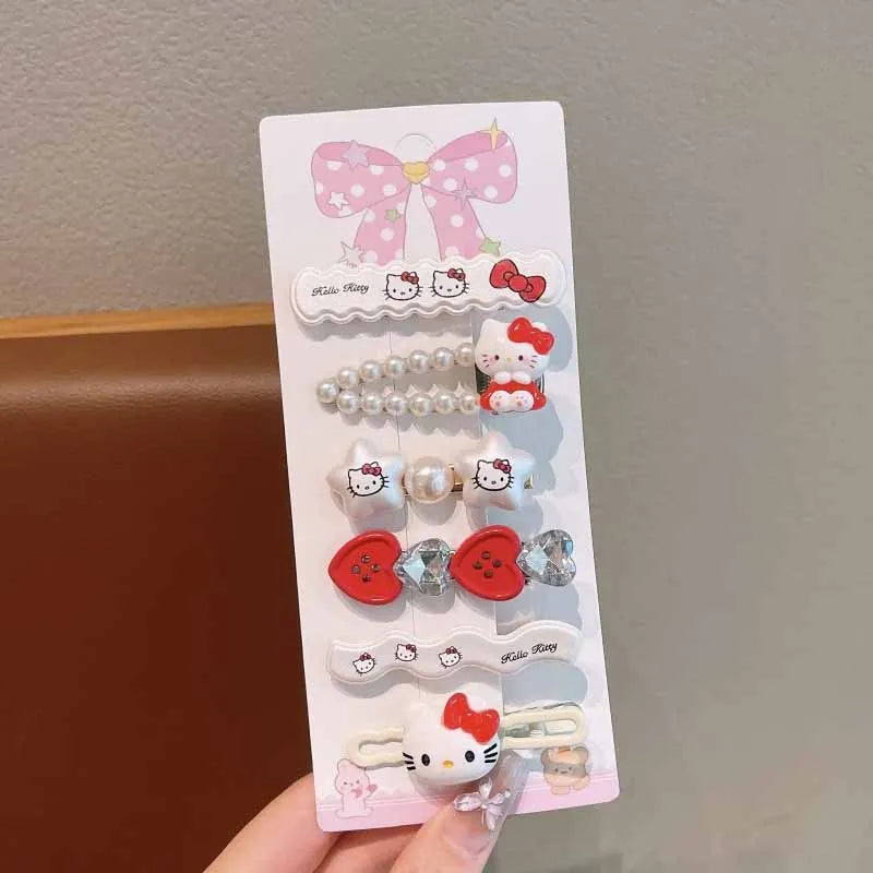 Hello Kitty Kawaii Hair Clip Set (6-Piece) 🎀