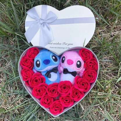 Lelo and Stitch Heart Plush Gift Box