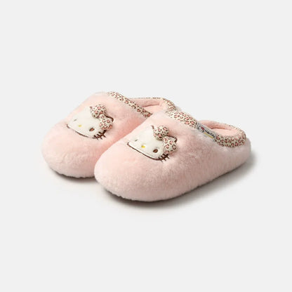 Hello Kitty Plush Slippers (Warm Cotton, Kawaii Home Slippers)