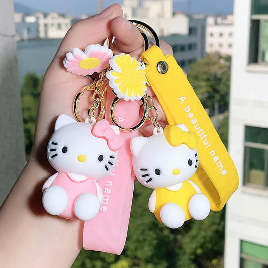Hello Kitty Kawaii Silicone Doll Keychain 🎀