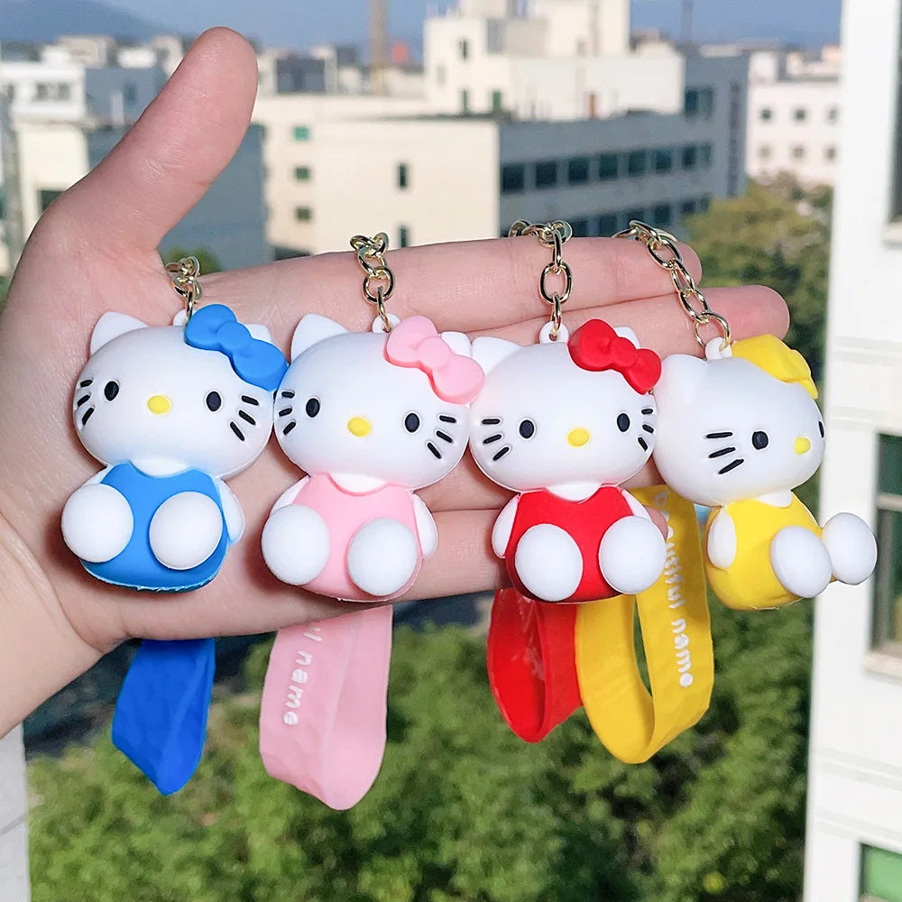 Hello Kitty Kawaii Silicone Doll Keychain 🎀