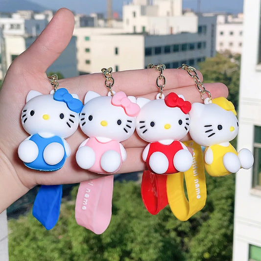Hello Kitty Kawaii Silicone Doll Keychain 🎀